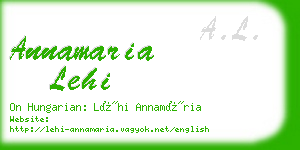 annamaria lehi business card